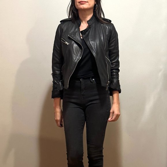 AllSaints Atkinson Biker Jacket - EXCELLENT cond! - Picture 3 of 9